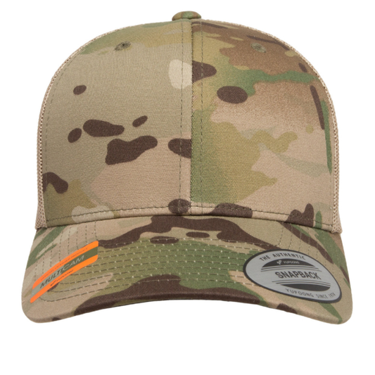 6 Panel Mesh Multicam Trucker Hat